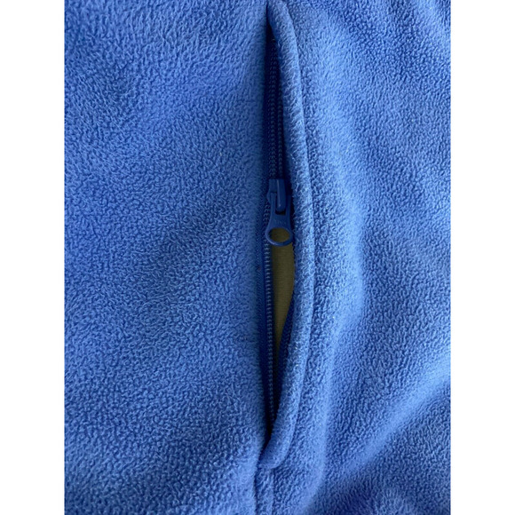 Lands End Size Large Blue Vest Womens Sleeveless Full Zip Fleece Mock Neck - Picture 4 of 7